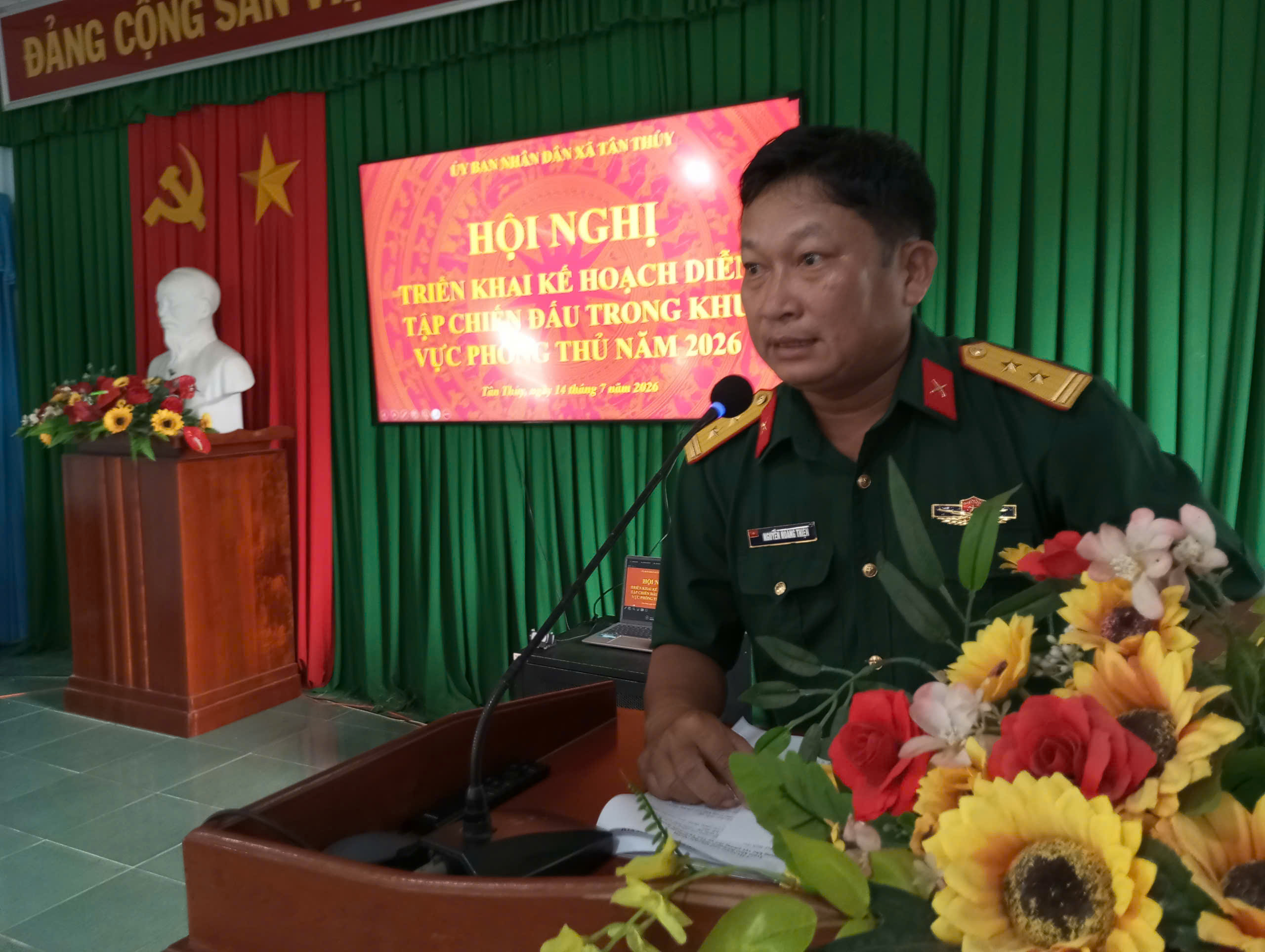 Tân Thủy triển khai kế hoạch thực hiện nhiệm vụ diễn tập chiến đấu xã trong khu vực phòng thủ năm 2026