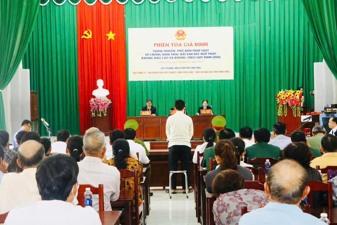 Phiên tòa giả định tuyên truyền pháp luật về chống khai thác IUU tại Tân Thủy